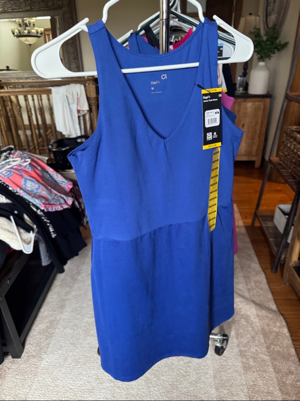 GAP Sleeveless V-Neck Mini Dress in Royal Blue
